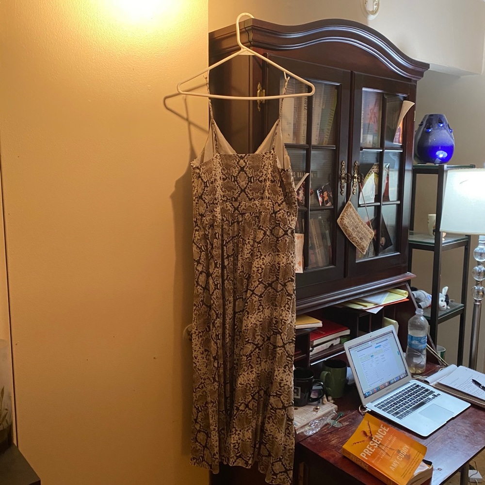 Banana Republic snakeskin print midi dress. - Picture 4 of 5